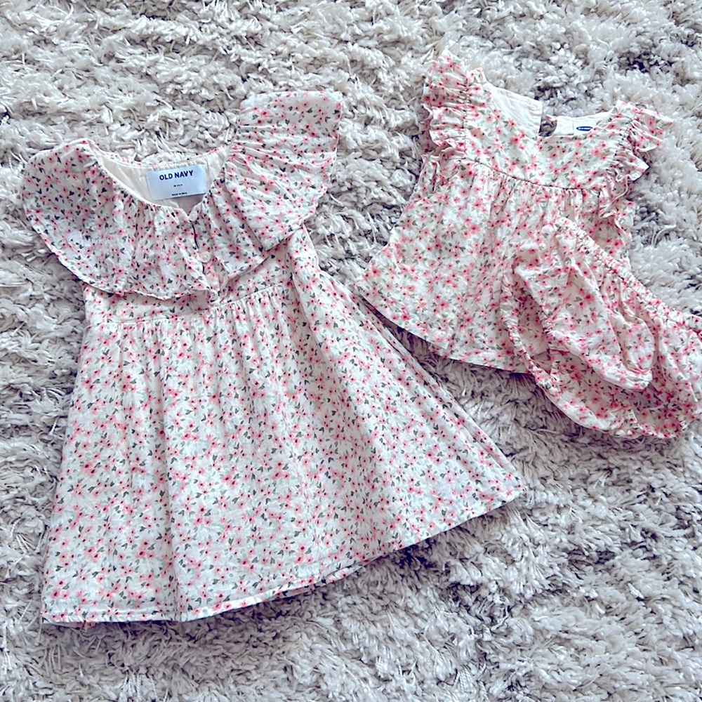 Matching dress set for girls
